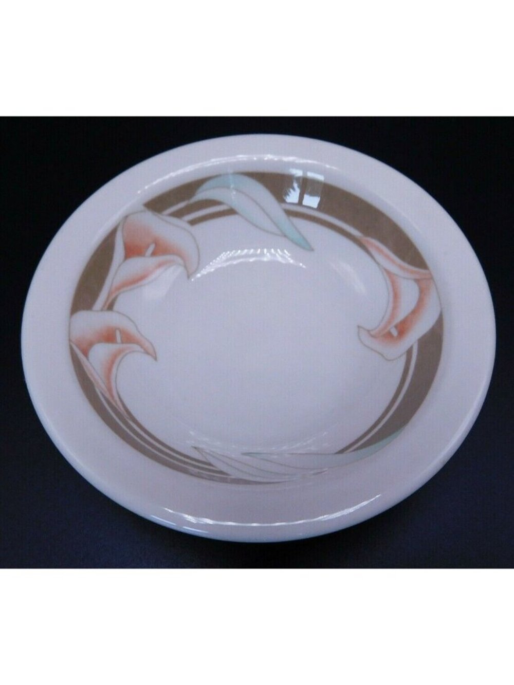 Syracuse China Calla Lily Ironstone Round Bowl Replacement USA Whiteware Floral